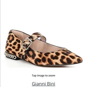 8.5 Gianni Bini flats-leopard hair